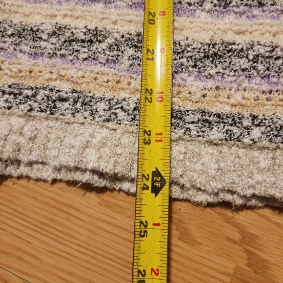 J. Jill Womens Striped Textured Short Sleeve Sweater BlousePastel Top L Sping - Picture 3 of 7